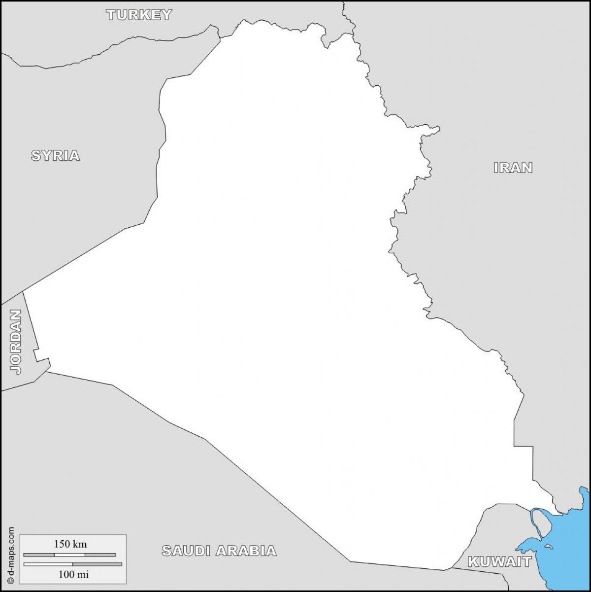 خريطة العراق فارغة