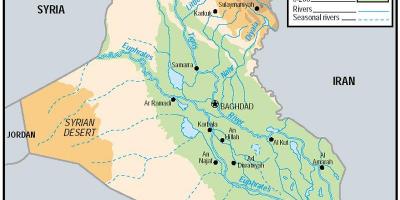 خريطة العراق الارتفاع