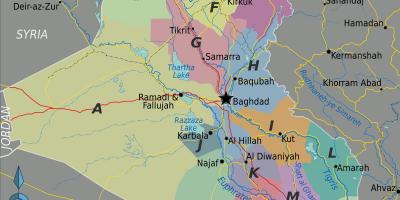 خريطة مناطق العراق