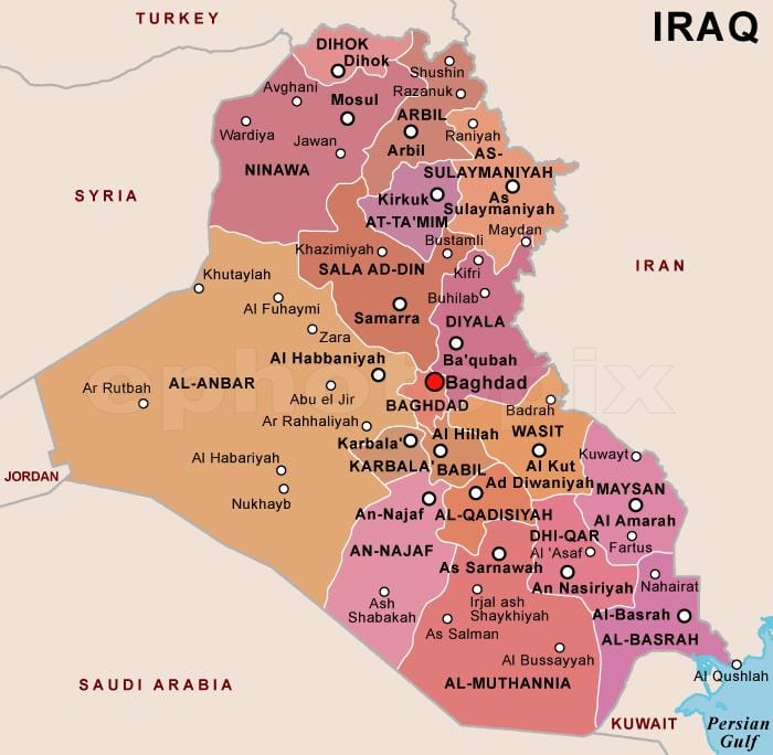 خريطة العراق