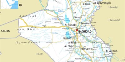 خريطة العراق النهر